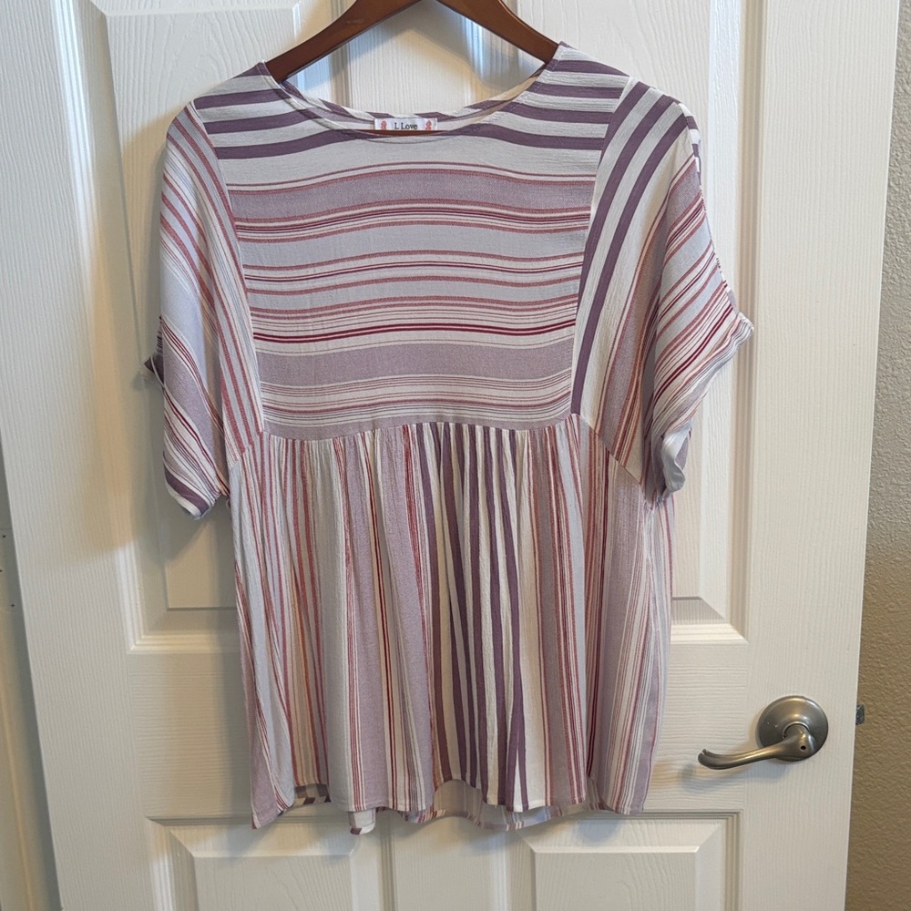 Elegant Striped Women's Blouse
